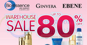 Featured image for Ginvera, Bio-Essence & Ebene up to 80% off warehouse sale! From 30 Aug – 3 Sep 2018