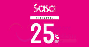 Featured image for (EXPIRED) SaSa: 25% off storewide at ALL stores for SaSa Members! From 13 – 14 Feb 2018