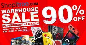 Featured image for Shopitree up to 90% off gaming products warehouse sale! From 28 Feb – 4 Mar 2018