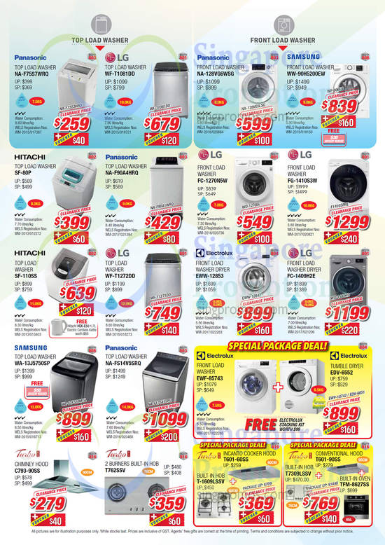 Washer Panasonic, LG, Samsung, Hitachi, Turbo