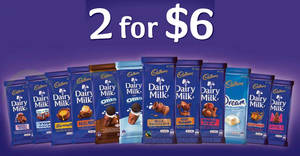 Featured image for (EXPIRED) Cadbury Dairy Milk chocolate bars are going at 2-for-$6 at Cold Storage till 18 July 2019