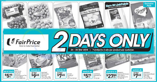 Fairprice 2days offers feat 24 Mar 2018 Fairprice 2days offers feat 24 Mar 2018