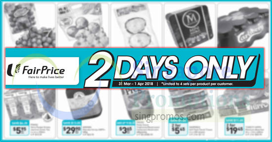 Fairprice 2days offers feat 31 Mar 2018 Fairprice 2days offers feat 31 Mar 2018