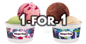 Featured image for Haagen-Dazs shops will be offering 1-for-1 double scoops of any flavour from 14 – 18 October 2019