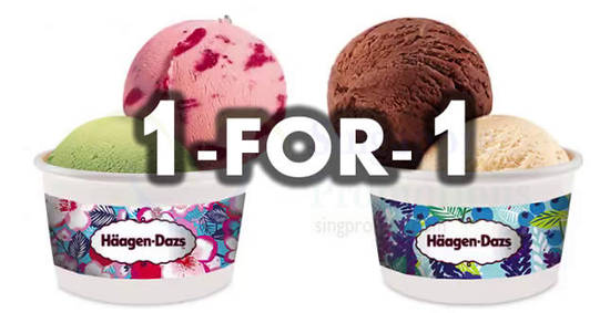 Haagen-Dazs shops will be offering 1-for-1 double scoops of any flavour from 14 – 18 October 2019 - 1