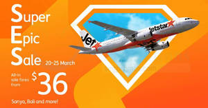 Featured image for (EXPIRED) Jetstar: All-in sale fares fr $36 to over 15 destinations! Book by 25 Mar 2018