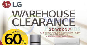 Featured image for LG up to 60% off warehouse clearance sale! Ends 11 Mar 2018