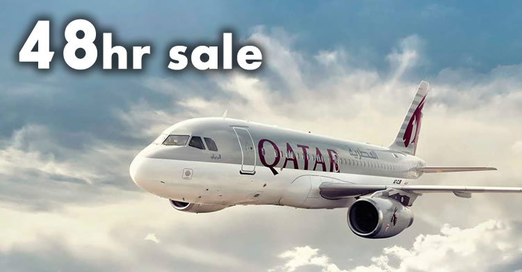 Featured image for Qatar Airways: 48hr online sale - up to 30% OFF selected fares! From 13 - 14 Mar 2018