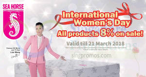 Featured image for Sea Horse: 8% off ALL products – sofa sets, pillows & more! From 8 – 21 Mar 2018