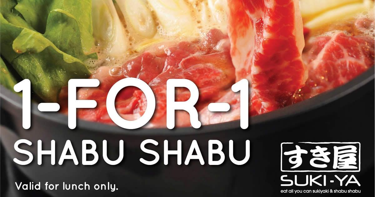 Featured image for Suki-Ya: 1-for-1 Shabu Shabu Hotpot lunch with Citibank cards (Mon - Thur)! From 2 Jul - 30 Aug 2018