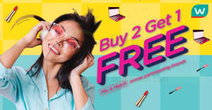 Featured image for Watsons: Buy-2-Get-1-free on over 100 participating brands from now till 25 Apr 2018