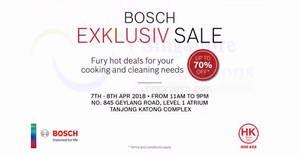 Featured image for (EXPIRED) Bosch & Hoe Kee up to 70% off “Exklusiv” sale from 7 – 8 Apr 2018