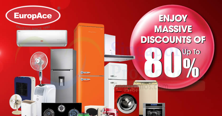 Featured image for EuropAce up to 80% OFF air conditioners, appliances, washers, fridges & more warehouse sale from 13 - 16 Dec 2018