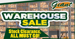 Featured image for (EXPIRED) Giant up to 70% off crazy warehouse clearance sale now on till 6 Nov 2018