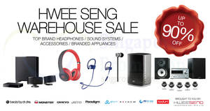 Featured image for (EXPIRED) Hwee Seng’s up to 90% off audio products and appliances warehouse sale is back! From 13 – 15 Apr 2018