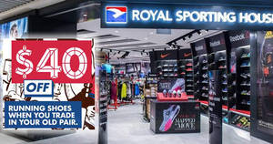 Featured image for Royal Sporting House: Trade-in & save $40 off running, training or tennis shoes! Ends 26 Apr 2018