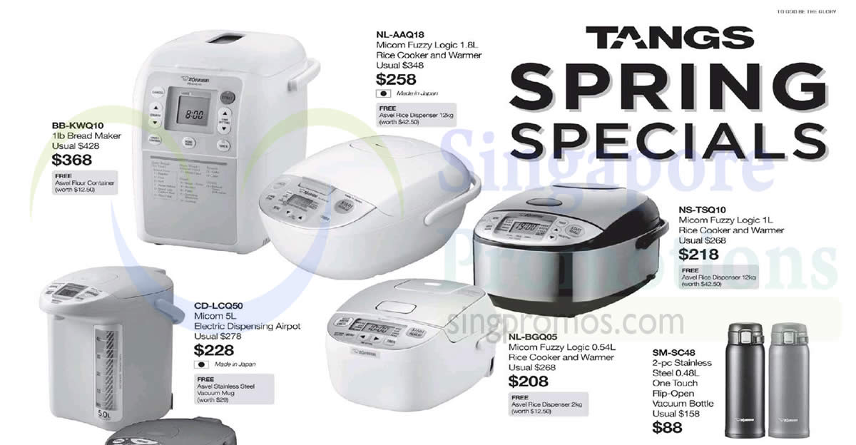 Featured image for Zojirushi promo offers at Tangs till 15 Apr 2018
