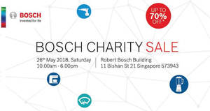 Featured image for (EXPIRED) Bosch up to 70% off charity sale on 26 May 2018