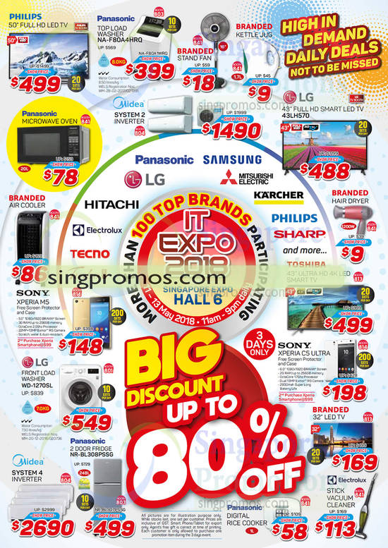 Featured Offers, Washer, Sony TV, Air Con, Oven