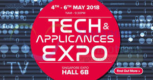 Featured image for (EXPIRED) Harvey Norman Tech & Appliances EXPO from 4 – 6 May 2018