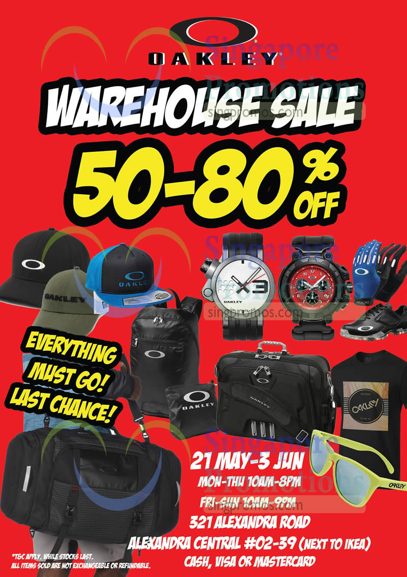 Oakley warehouse sale featuring 