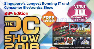 Featured image for PC Show 2018 at Marina Bay Sands from 31 May – 3 Jun 2018