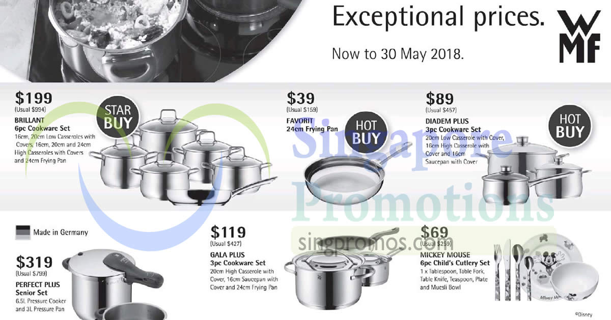 WMF cookware promo offers at BHG till 30 May 2018