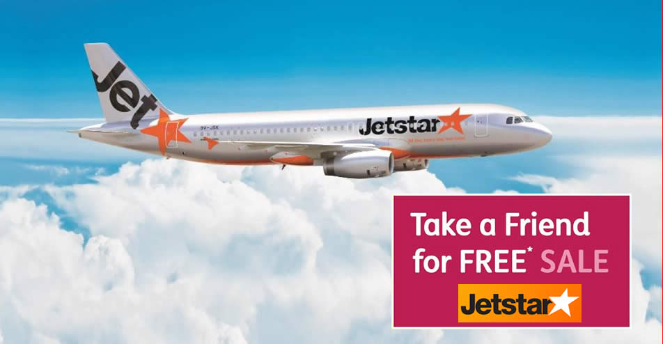 Featured image for Jetstar Airways: Take a Friend for FREE promotion to over 20 destinations! Book by 10 Jun 2018