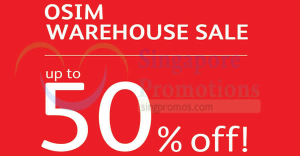 Featured image for OSIM up to 50% off warehouse sale from 24 - 26 May 2019