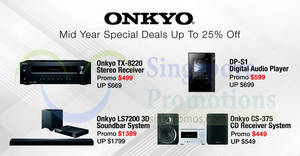 Featured image for (EXPIRED) Onkyo up to 25% OFF crazy mid-year sale till 30 Jun 2018