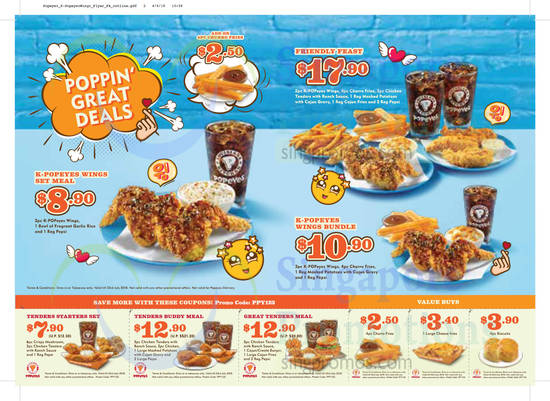 Popeyes: NEW dine-in & takeaway discount coupon deals! Valid till 23 ...