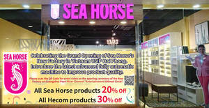 Featured image for Enjoy 20% OFF all Sea Horse products & 30% OFF all HECOM products till 18 Jun 2018