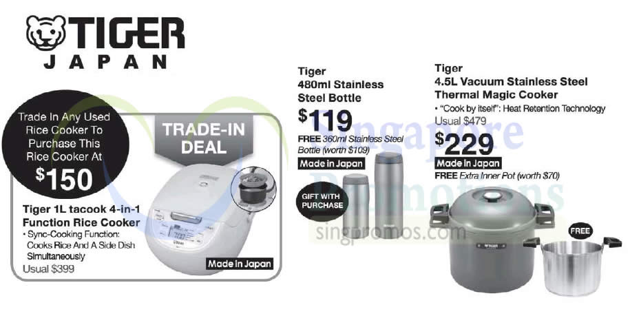 Featured image for Tiger Japan, Panasonic & Cuckoo offers at Tangs till 10 Jun 2018