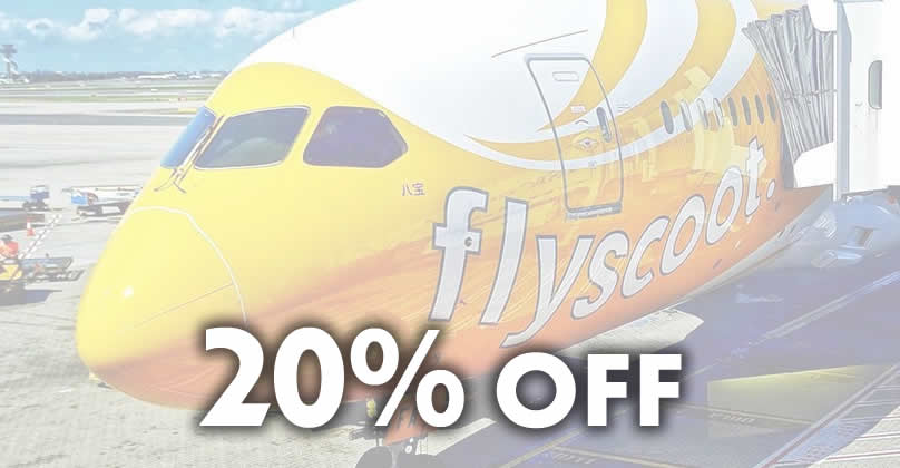Featured image for Scoot is offering 20% off economy fares to 68 destinations with DBS/POSB cards till 22 Sept 2019