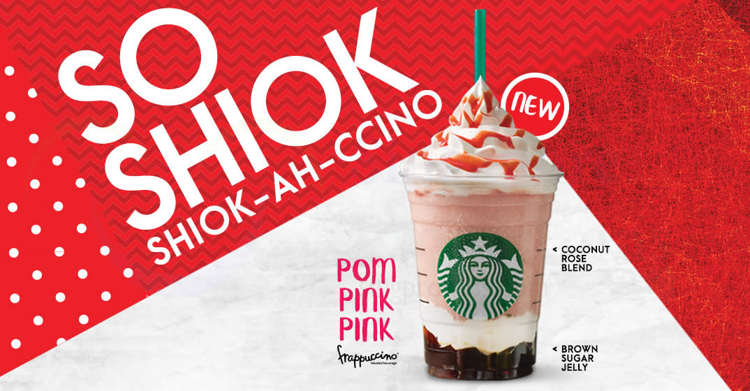 Featured image for Starbucks: New Shiok-ah-ccino Pom Pink Pink Frappuccino Blended Beverage from 27 Jul 2018