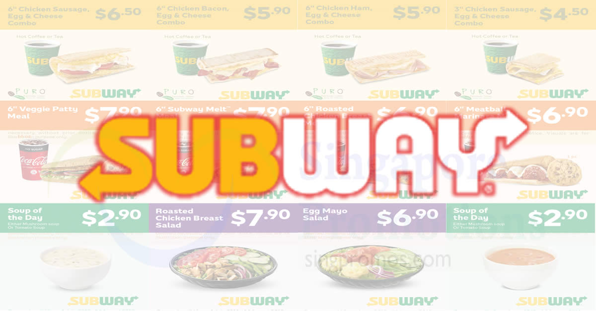 Featured image for Subway has released NEW e-coupons to let you enjoy more savings! Valid till 14 Aug 2018