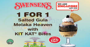 Featured image for Swensen’s: Enjoy 1-for-1 Salted Gula Melaka Heaven with Kit Kat Bites till 30 Sep 2018