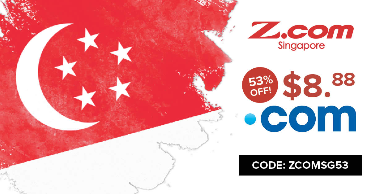 Featured image for Z.com: Celebrate National Day with $8.88 .com domains! Valid from 1 - 15 Aug 2018