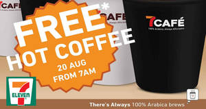Featured image for (EXPIRED) 7-Eleven: 10,000 free cups of coffee giveaway at 200 stores islandwide on 20 Aug 2018