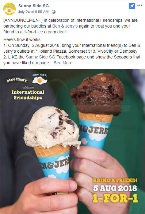 (EXPIRED) Ben & Jerry’s scoop shops are offering 1-for-1 scoops on 5 ...