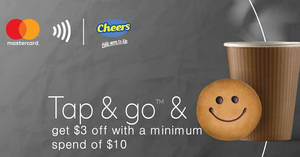 Featured image for (EXPIRED) Cheers: $3 OFF when you Tap & Go with Mastercard till 30 June 2019