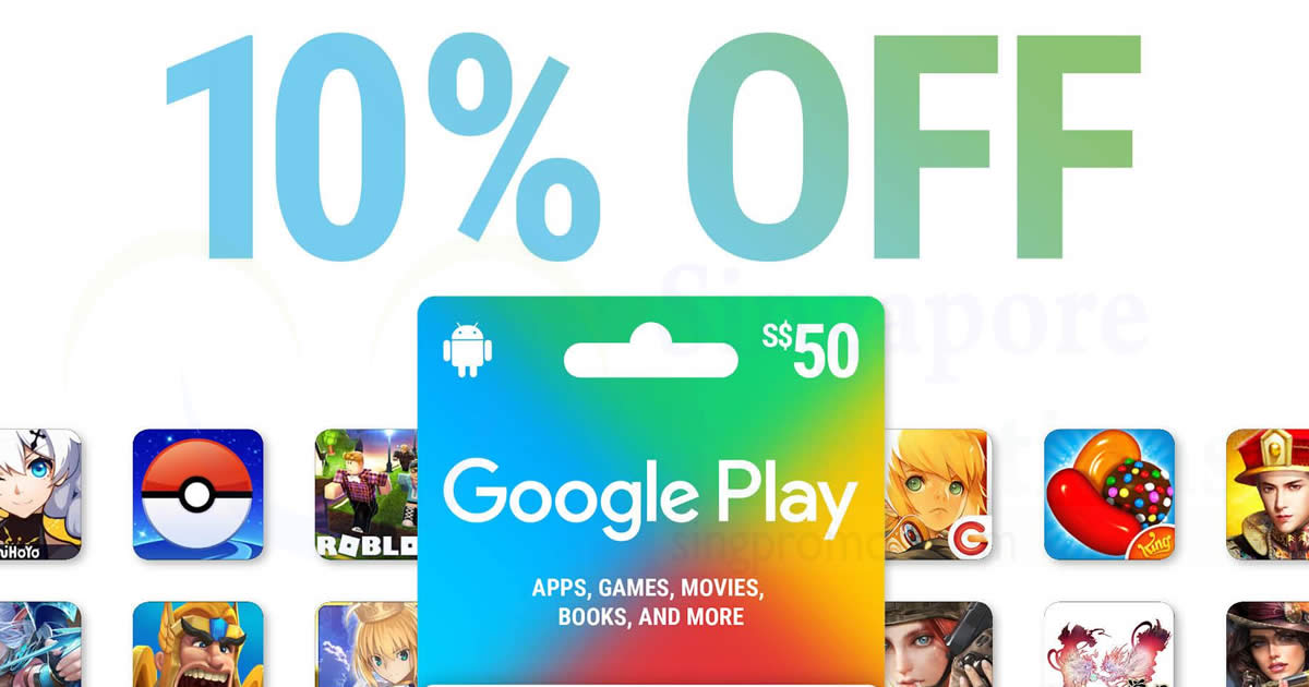 Featured image for Cheers & Fairprice Xpress are offering 10% off Google Play gift cards from 8 - 13 Aug 2018