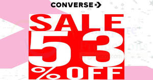 Featured image for Converse 53% off storewide discount at all outlets on 9 Aug 2018