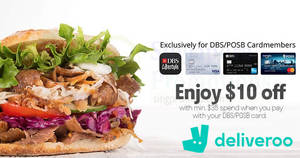 Featured image for (EXPIRED) Deliveroo: Save up to $10 with DBS/POSB cards. Ends 31 Dec 2018