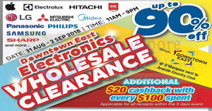 Featured image for (EXPIRED) Downtown East Electronics Wholesale Clearance Sale from 31 Aug – 2 Sep 2018