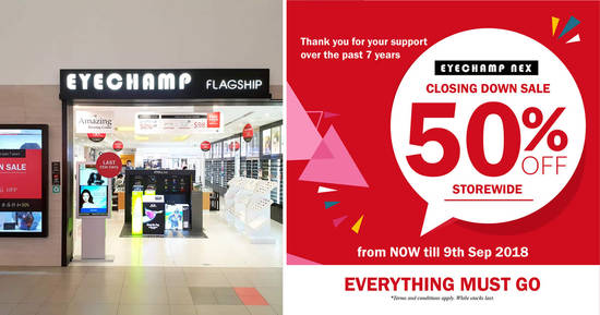 EyeChamp Closing down 4 Aug 2018 EyeChamp Closing down 4 Aug 2018