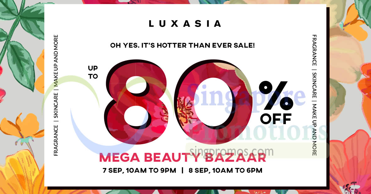 Featured image for Luxasia up to 80% OFF mega beauty bazaar from 7 - 8 Sep 2018