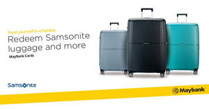 Featured image for (EXPIRED) NATAS Holidays 2018: Redeem Samsonite luggage with Maybank cards! Ends 19 Aug 2018