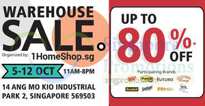 Featured image for 1HomeShop.sg 3M & other brands up to 80% off warehouse sale from 5 – 12 Oct 2018