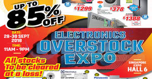 Featured image for (EXPIRED) Electronics Overstock Expo at Singapore Expo from 28 – 30 Sep 2018